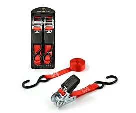 Alle Spanngurte 25mm Spanngurt - 500kg - 4m - 25mm - Ratsche und S-Haken - Rot - Premium - 2St. Alle Spanngurte 25mm Spanngurt - 500kg - 4m - 25mm - Ratsche und S-Haken - Rot - Premium - 2St.