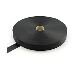Black - 40 bis 48mm Gurtband Polyester 40mm - 1850kg - auf der Rolle - Schwarz