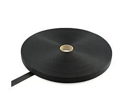 Black - 25mm Gurtband Polyester 25mm - 1050kg - auf der Rolle - Schwarz Black - 25mm Gurtband Polyester 25mm - 1050kg - auf der Rolle - Schwarz