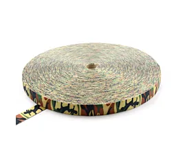 Alle Polyester Meterwaren Polyesterband Armeegrün 50mm - 7500kg - 100 m Rolle - Camouflage