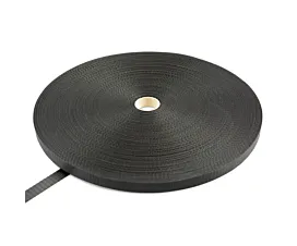 Black - 25mm Polyesterband 25mm - 2250kg - 100m-Rolle - Schwarz