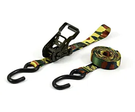 Alle Spanngurte 25mm Spanngurt - 800kg - 4,8m - 25mm - 2-teilig - Ratsche und S-Haken - Camouflage Alle Spanngurte 25mm Spanngurt - 800kg - 4,8m - 25mm - 2-teilig - Ratsche und S-Haken - Camouflage