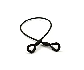 Schwarze Stahlseile - 5mm Schwarze Stahlseile 5mm - 2 Kauschen - 160kg Schwarze Stahlseile - 5mm Schwarze Stahlseile 5mm - 2 Kauschen - 160kg