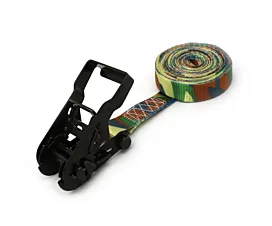 Spanngurte  25mm - nach Maß 25mm  Spanngurt - 800kg - 25mm - 1-teilig - Ratsche - Camouflage + eigenes Etikett