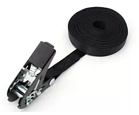 Spanngurte  25mm - nach Maß 25mm  Spanngurt - 100kg - 15mm - 1-teilig - Mikro-Ratsche - Schwarz
