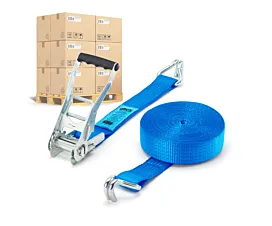 Spanngurtpalette 50mm Palette Spanngurte - 5T - 10m - 50mm - 2-teilig - Spitzhaken - Blau - 256St Spanngurtpalette 50mm Palette Spanngurte - 5T - 10m - 50mm - 2-teilig - Spitzhaken - Blau - 256St